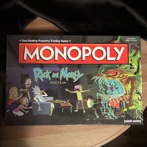 Rick and Morty Monopoly Board Game - Multicolor